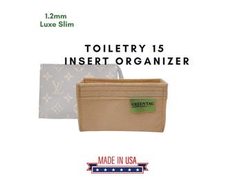 1.2mm Felt Insert Organizer for L V Toiletry 15 / Handmade Inserts