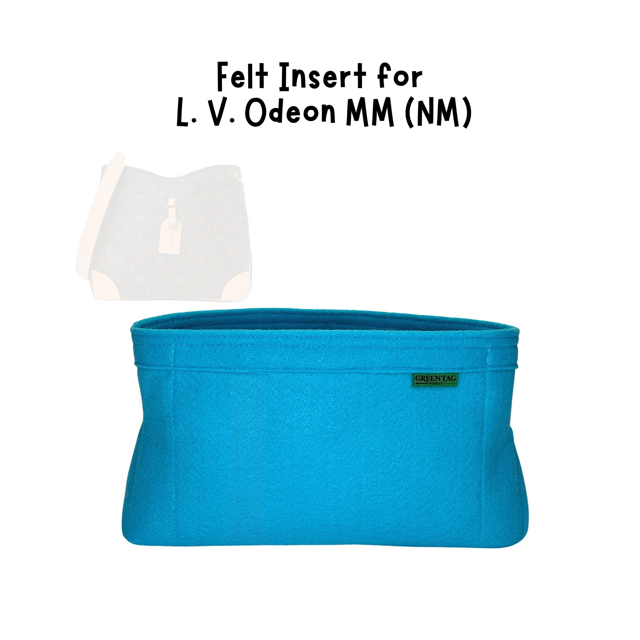 [LV ODEON MM Organizer] Felt Purse Insert with Slim Design, Customized Bag  Liner Protector Shaper (Style MT)