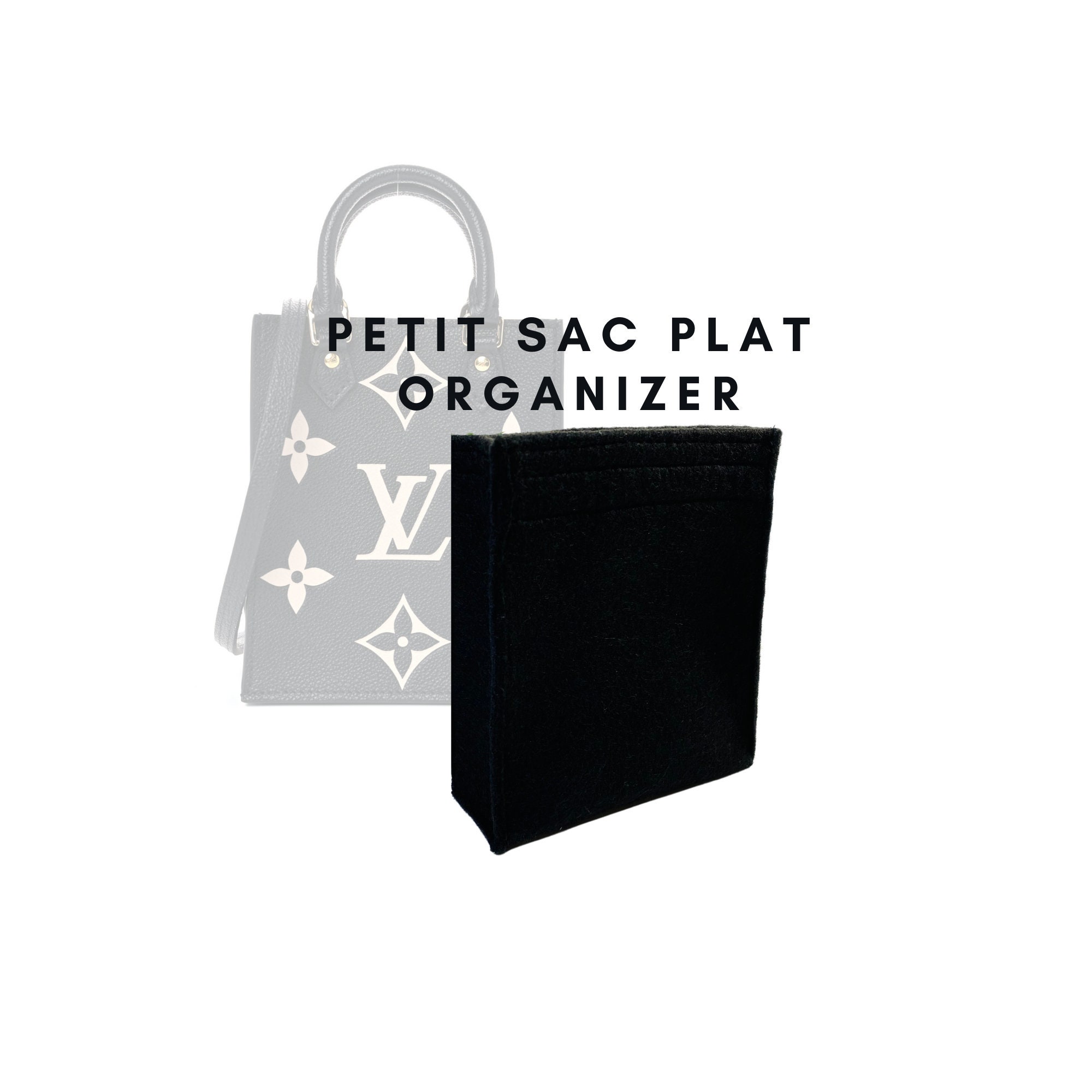 (1-189/ LV-Petit-Sac-Plat-U-R) Bag Organizer for LV Petit Sac Plat :  Raw-Edge