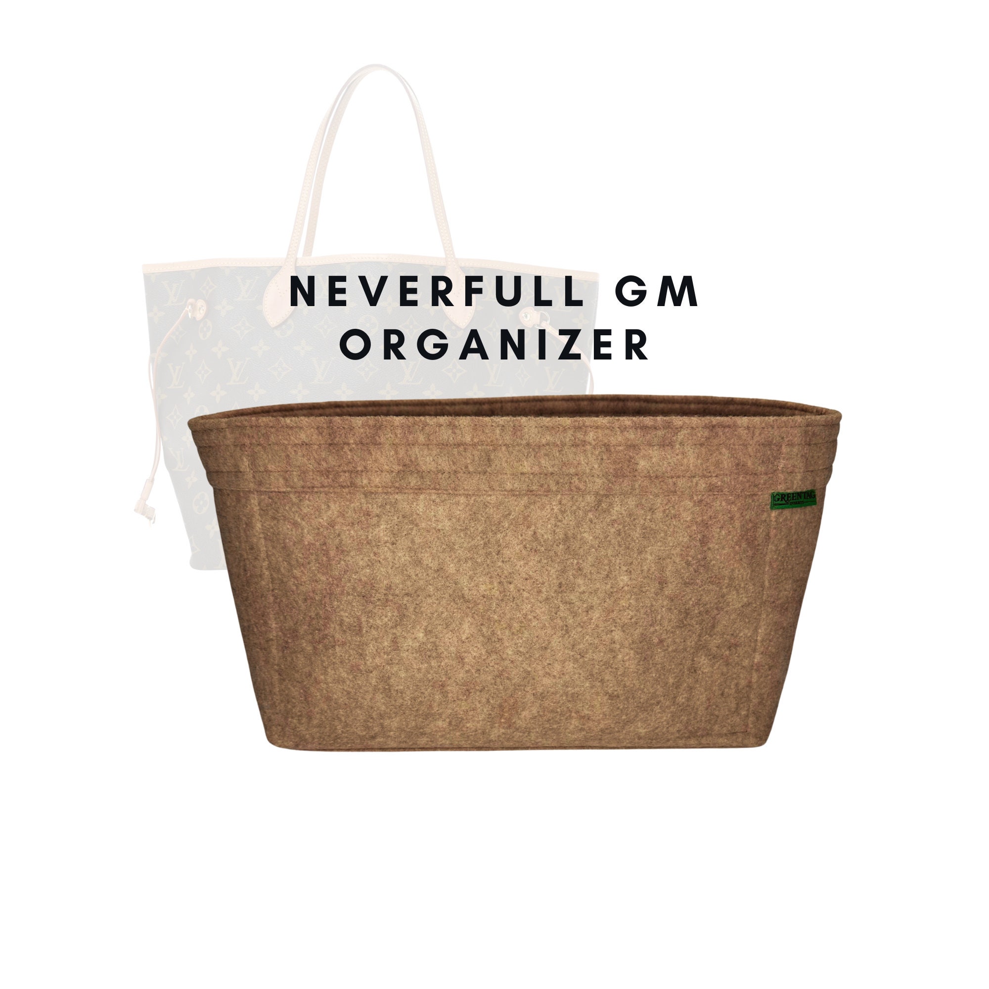 Neverfull GM Organizer] Felt Purse Insert, Bag in Bag, Customized Tot