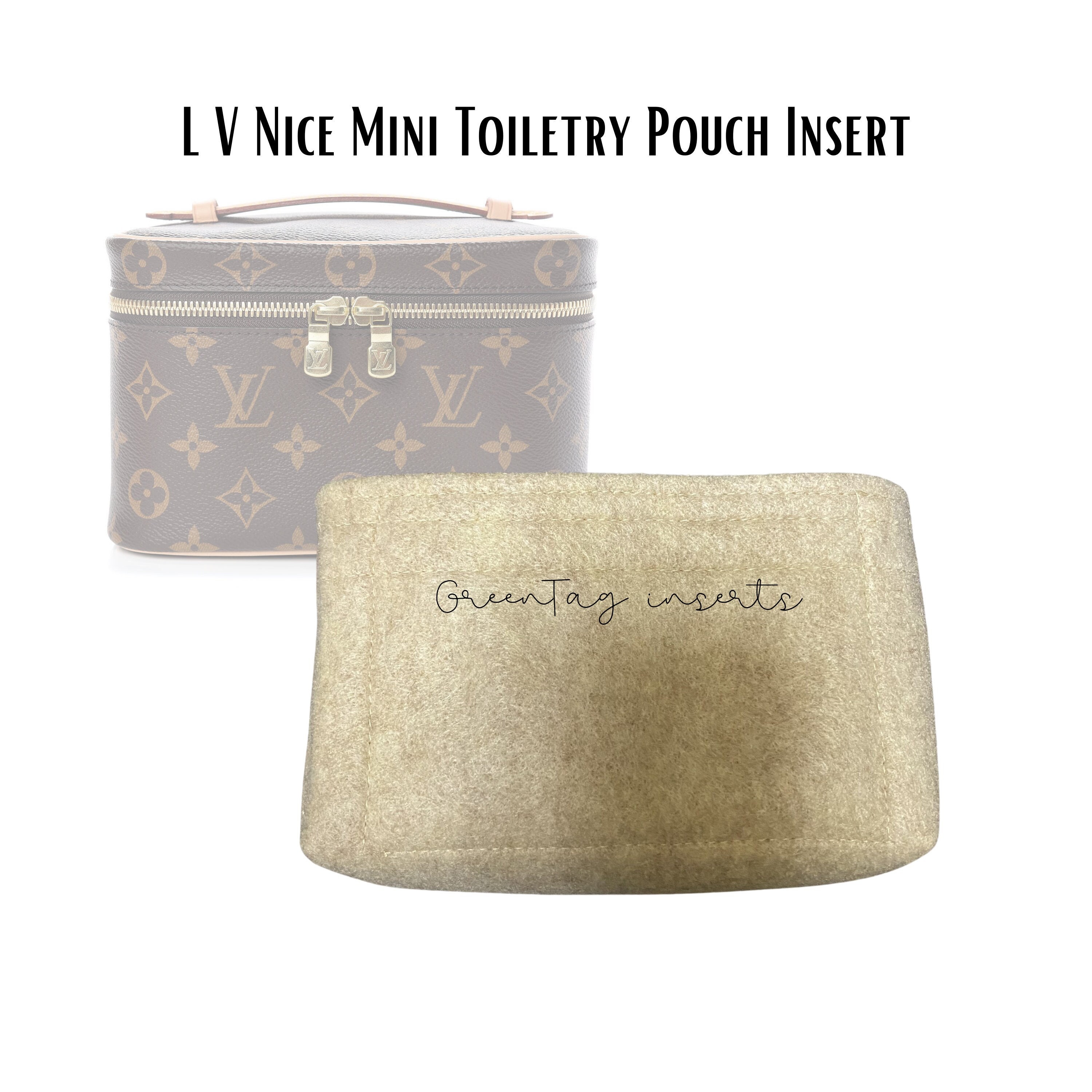Buy NICE Nano NICE Mini Toiletry Pouch Conversion Kit Gold Chain Interwoven  With Leather 2 Sets of D-rings Nice Vanity Case Look Online in India 