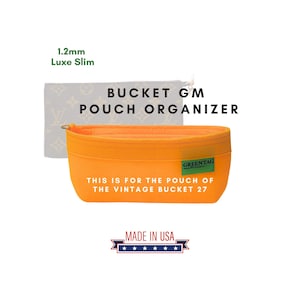 1.2mm Felt Insert for L V Bucket Pouch GM with Gold D-ring