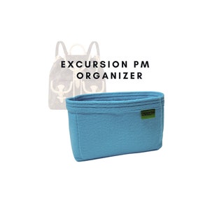 May include: A light blue felt bag organizer with the text "GreenTag" on a green label. The organizer is designed to fit inside a luxury handbag.