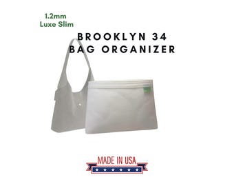 1.2 Slim Filt Insatsorganisatör för Brooklyn 34 / Handgjord Väskorganisatör
