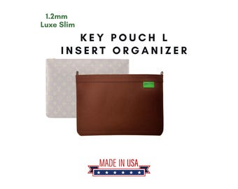 1.2mm Luxe Slim Felt Insert for L V Key Pouch L / Handmade