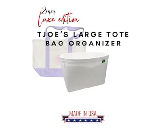 T. Joe's 再利用可能な大型トートバッグ用 ラグジュアリーエディション フェルトインサートオーガナイザー