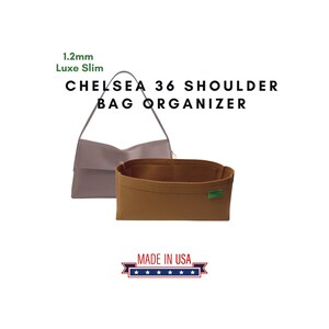 Organiseur de luxe fin 1,2 mm avec insert en feutre pour sac à bandoulière Chelsea 36 / Fait main