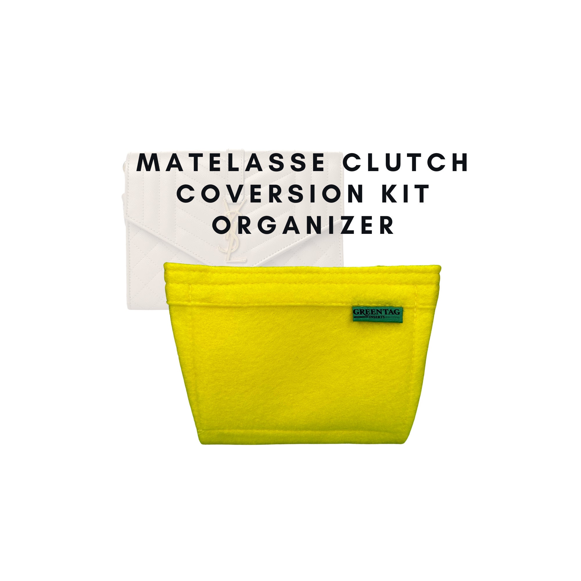 WADORN 5 Colors Purse Organizer Insert Conversion Kit with 2pcs Gold Chain,  Felt Handbag Organizer Insert Inner Pocket Liner Women Clutches Envelope