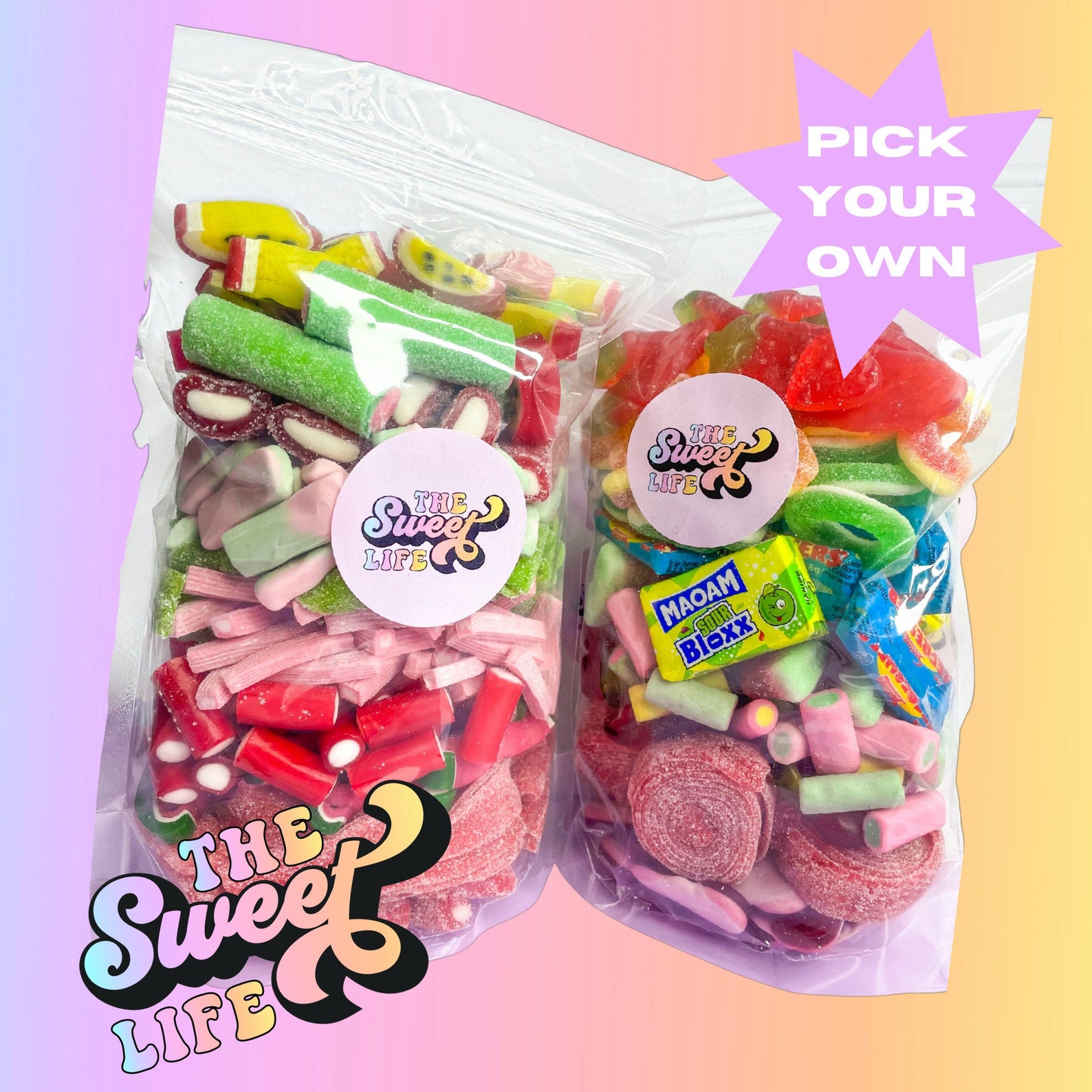 2KG Create Your Own Pick N Mix Sweets Pick and Mix Pouch 1kg Etsy UK