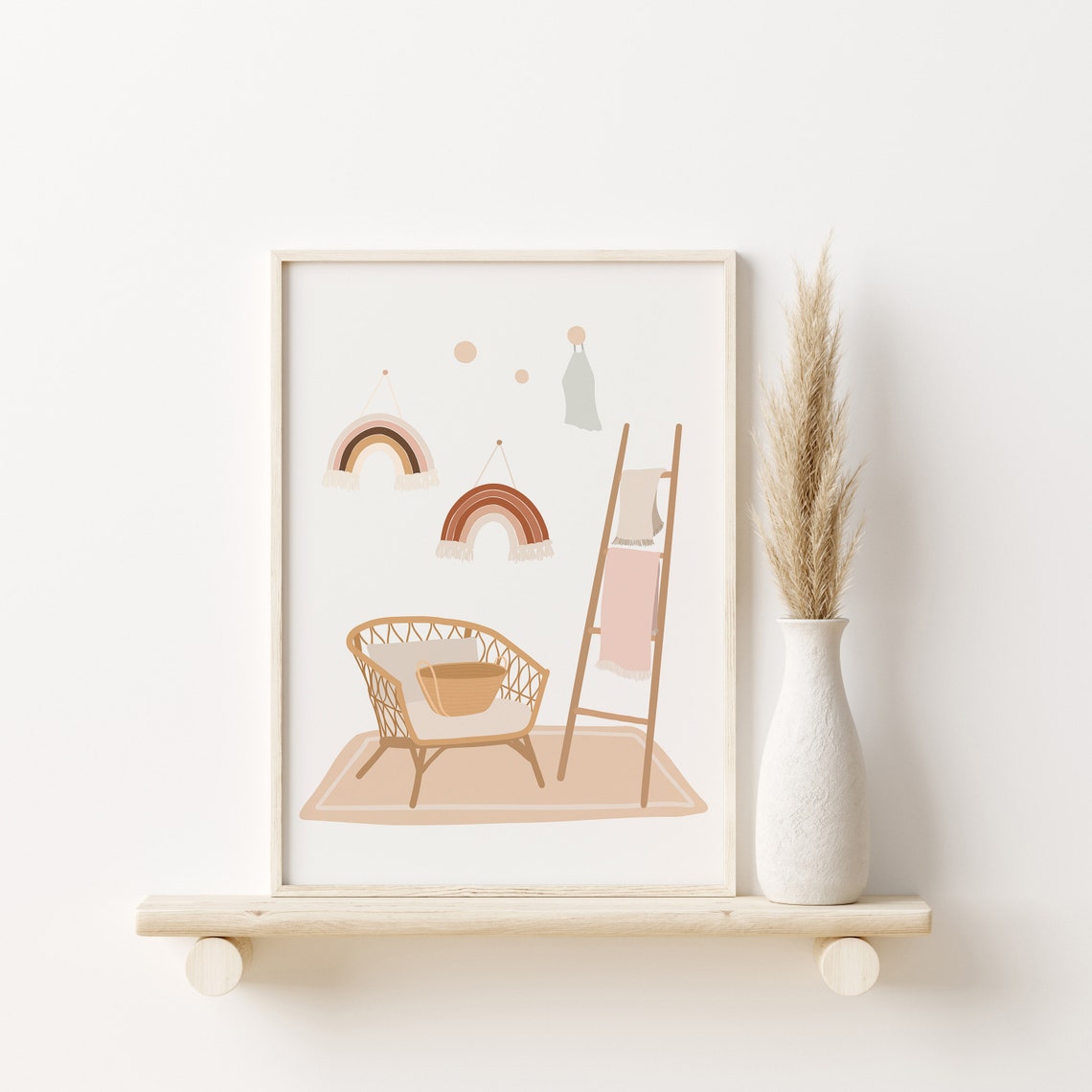 Modern Boho Nursery Chic Wall Art Prints Set of 3 Printable Etsy