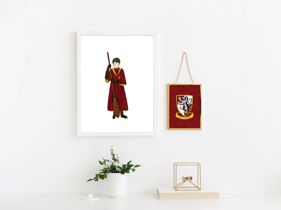 Harry Potter Gryffindor Gallery Wall Art Set of 4 Harry Etsy