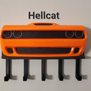 Dodge Challenger Hellcat Keyrack, 2008 - 2023, 3rd Gen, Key rack, Hellcat, SRT, Hemi, Challenge, Red eye