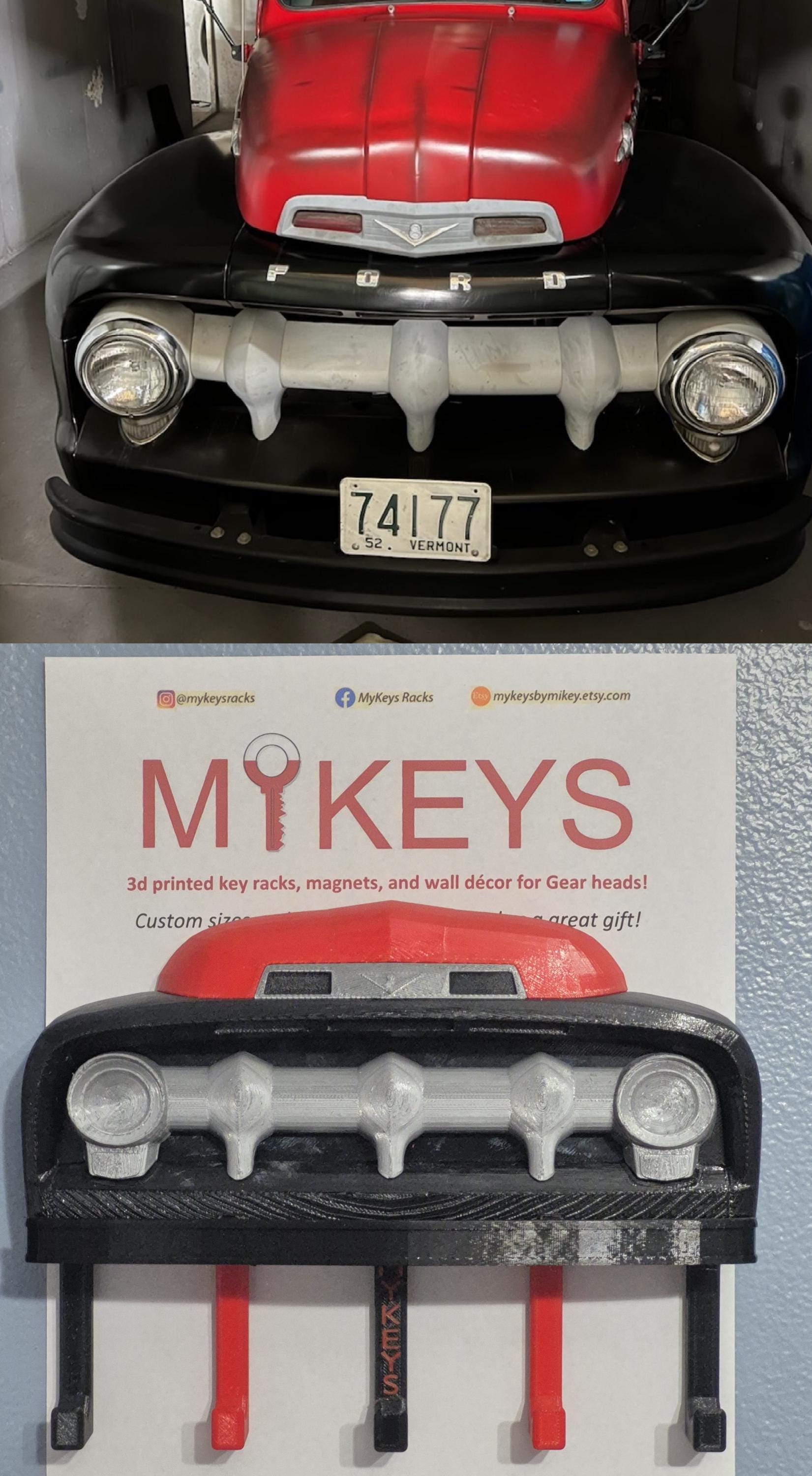 F100 Key Tag Ford F100 Keyrack, Ford Pickup, Key Rack, Stepside, Fleetside, Truck ...