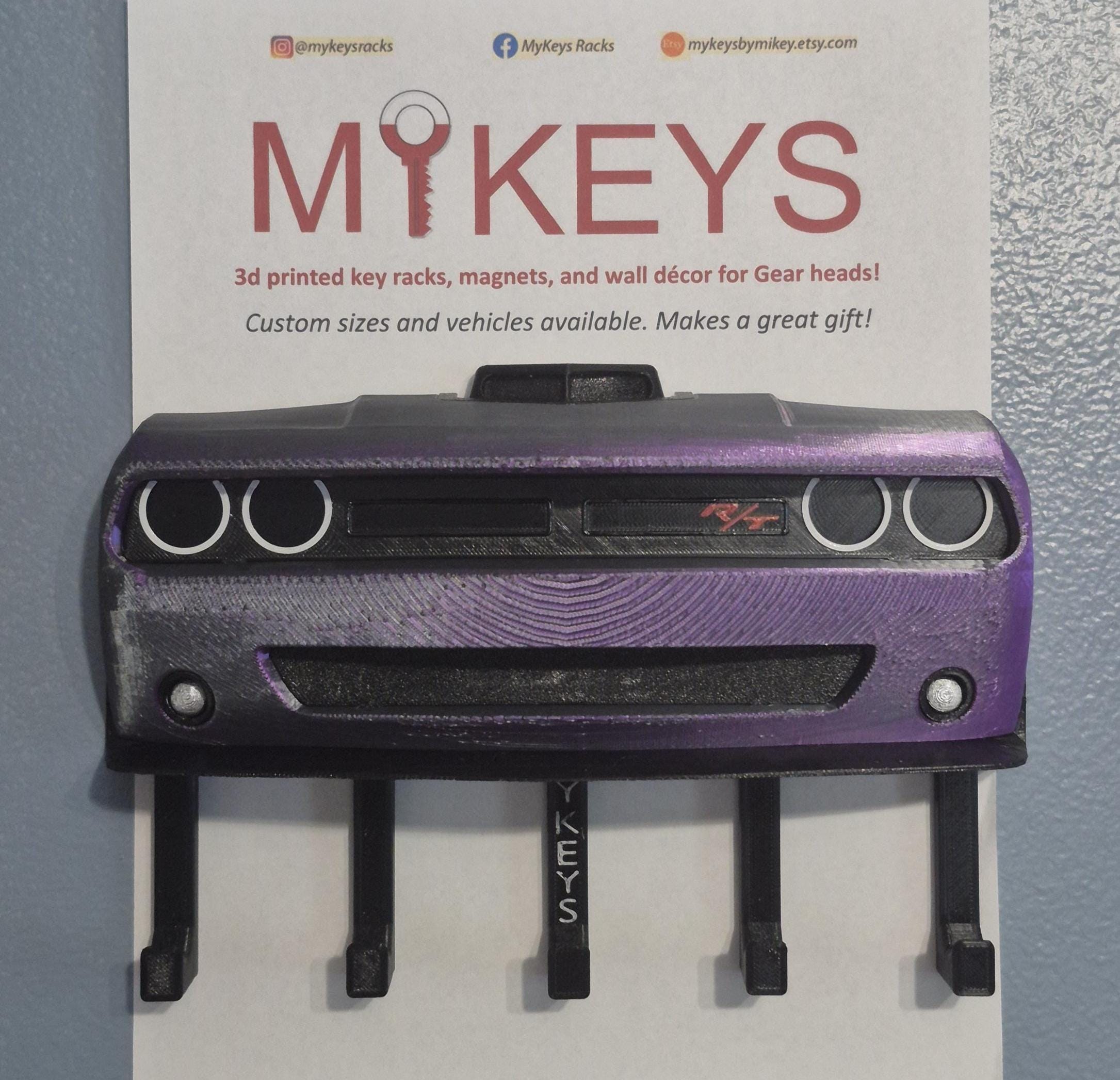 Dodge Challenger Keyrack, 2008 - 2023, Magnet, 3rd Gen, Keys, Rack