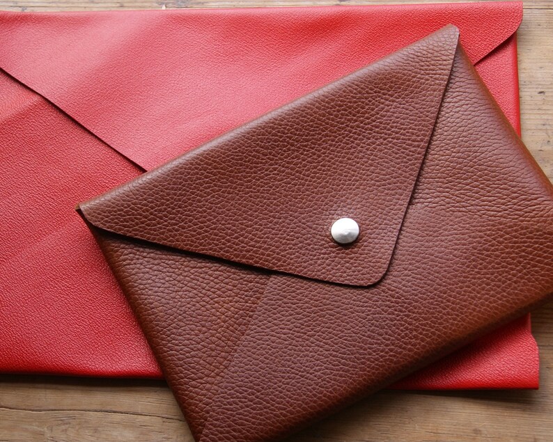 Fine grain Dark Tan Leather A5 Portfolio