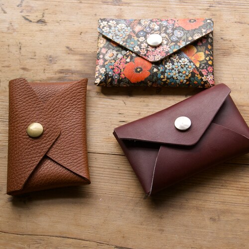 Double Zipper Wallet Coin Purse Card Holder Change Purse Etsy