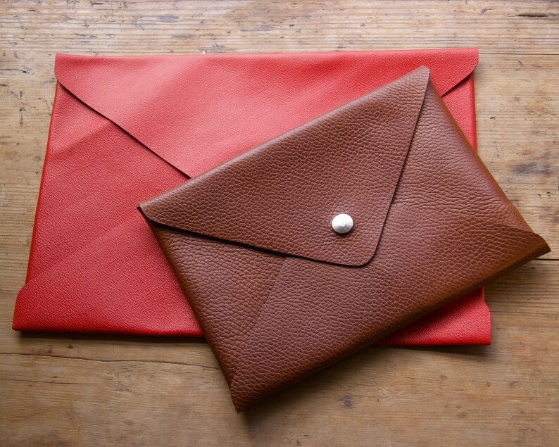 Fine grain Dark Tan Leather A5 Portfolio