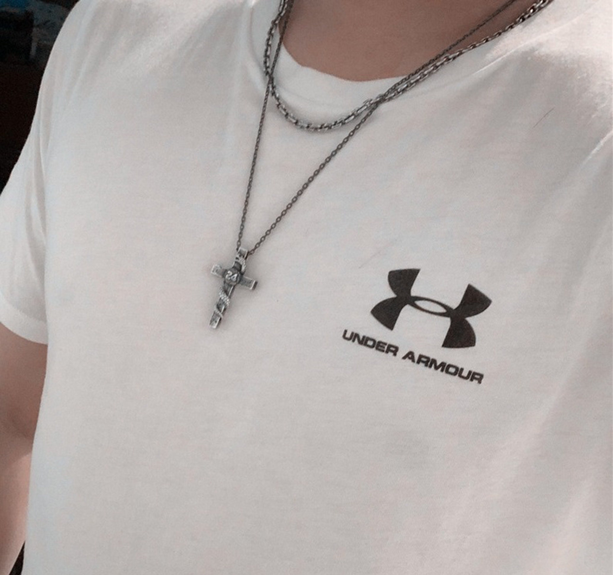 Kobe Bryant Cross Silver necklace Black Mamba NBA chain Etsy