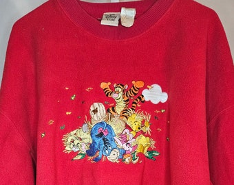 Vintage Disney Winnie the Pooh and Friends Sweatshirt Size Large