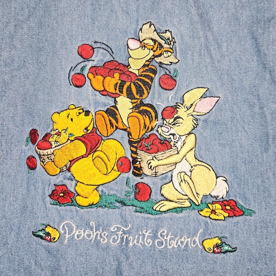 Vintage Winnie the Pooh Disney Denim Vest - image 1