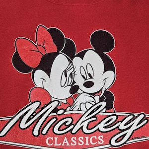 Vintage Disney Sweatshirt Mickey and Minnie Classics Jerry Leigh Large