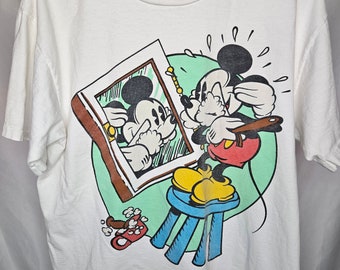 Vintage Disney Mickey Shaving Tee 90s One Size Fits All