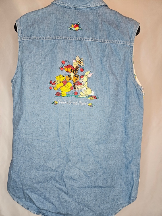 Vintage Winnie the Pooh Disney Denim Vest - image 2