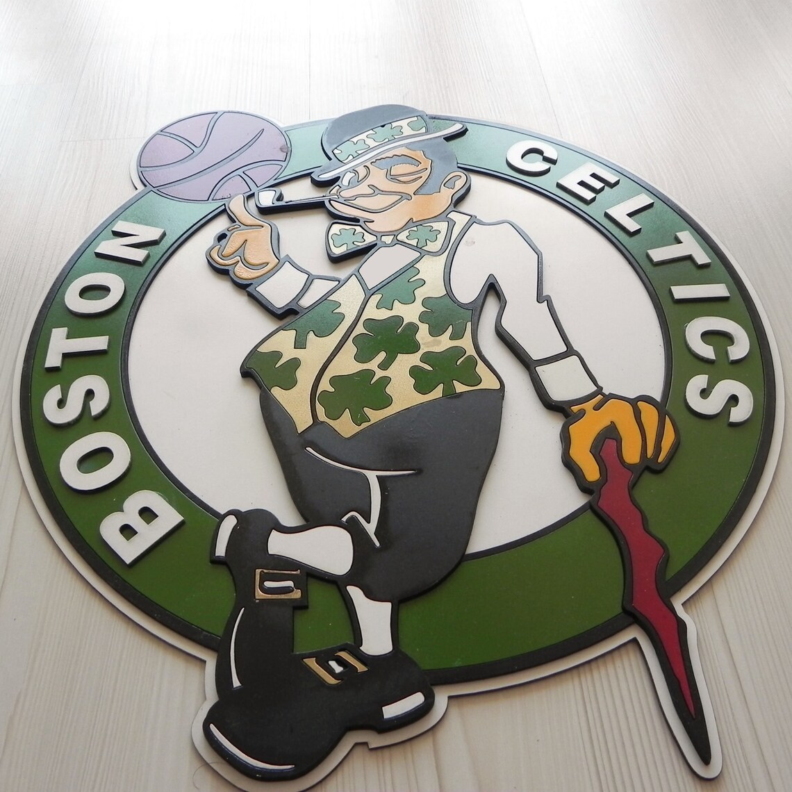 3D Wall art Boston Celtics. For fanatical walls. Handpainted Etsy