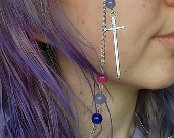 Sunset Theme Glasses Chain with Sword