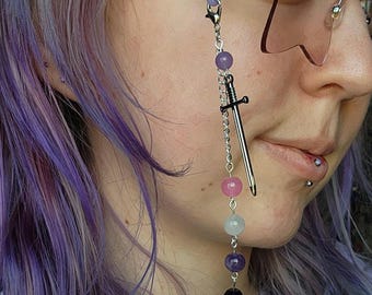 Galaxy Theme Glasses Chain with Sword