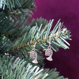 French Horn Charm Earrings