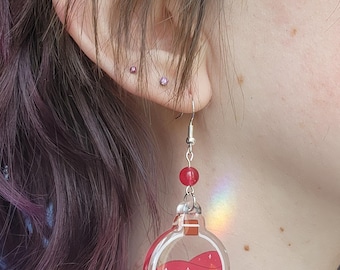 Healing Potion RPG Acrylic Charm Earrings