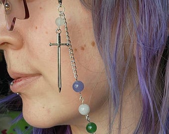 Spring Theme Glasses Chain with Sword
