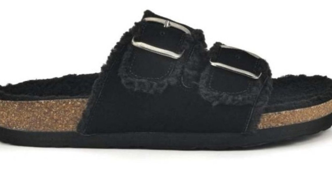 fur lined sandals