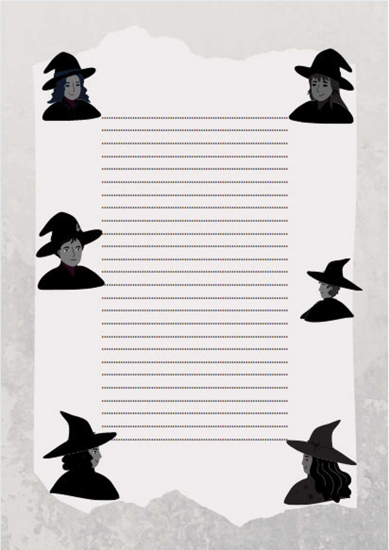 Printable Witch Journal Pages / Printable Vintage Witch Papers | Etsy