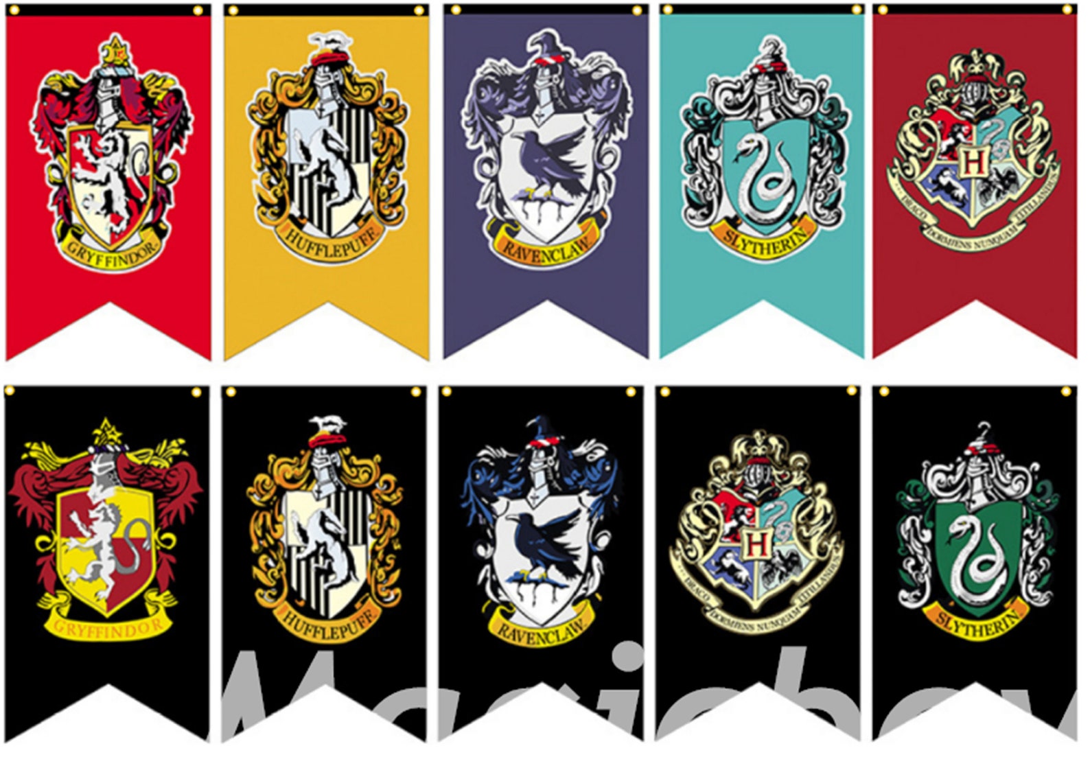Harry Potter 75 125cm bandera de cola de golondrina Etsy