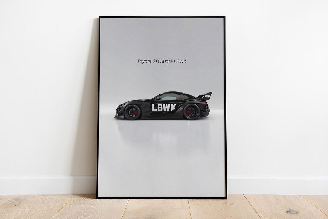 Toyota GR Supra LBWK Car Poster, Digital File, Supercar Wall Art ...