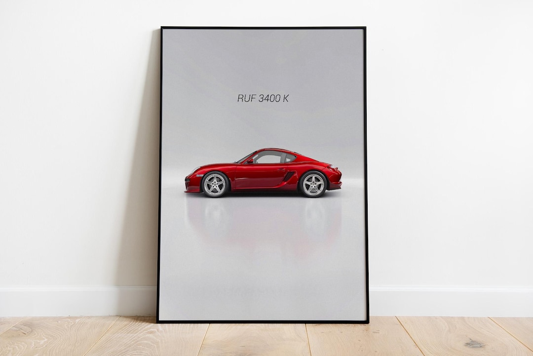 RUF 3400 K Car Poster, Digital File, Supercar Wall Art , Sports Car ...