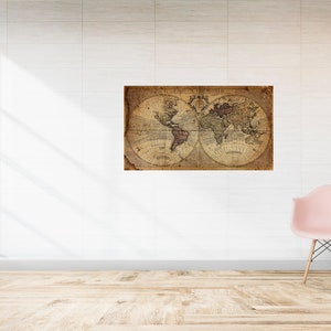 Vintage World Map Print From 1711 Antique Map Of The World Poster Historical World Map Wall Art Old Map Of The World Home Decor Gift image 4