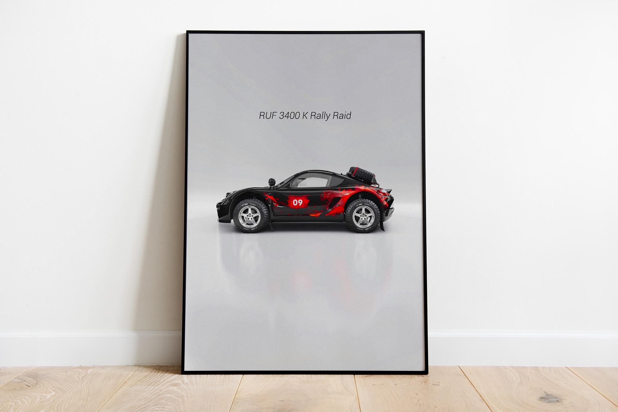 RUF 3400 K Rally Raid Car Poster, Digital File, Supercar Wall Art ...