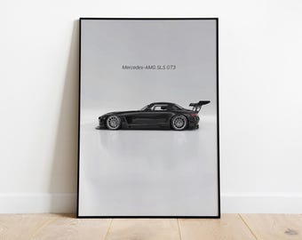 Mercedes-AMG SLS ID3 Auto Poster: Supercar Wandkunst (Digitale Datei)