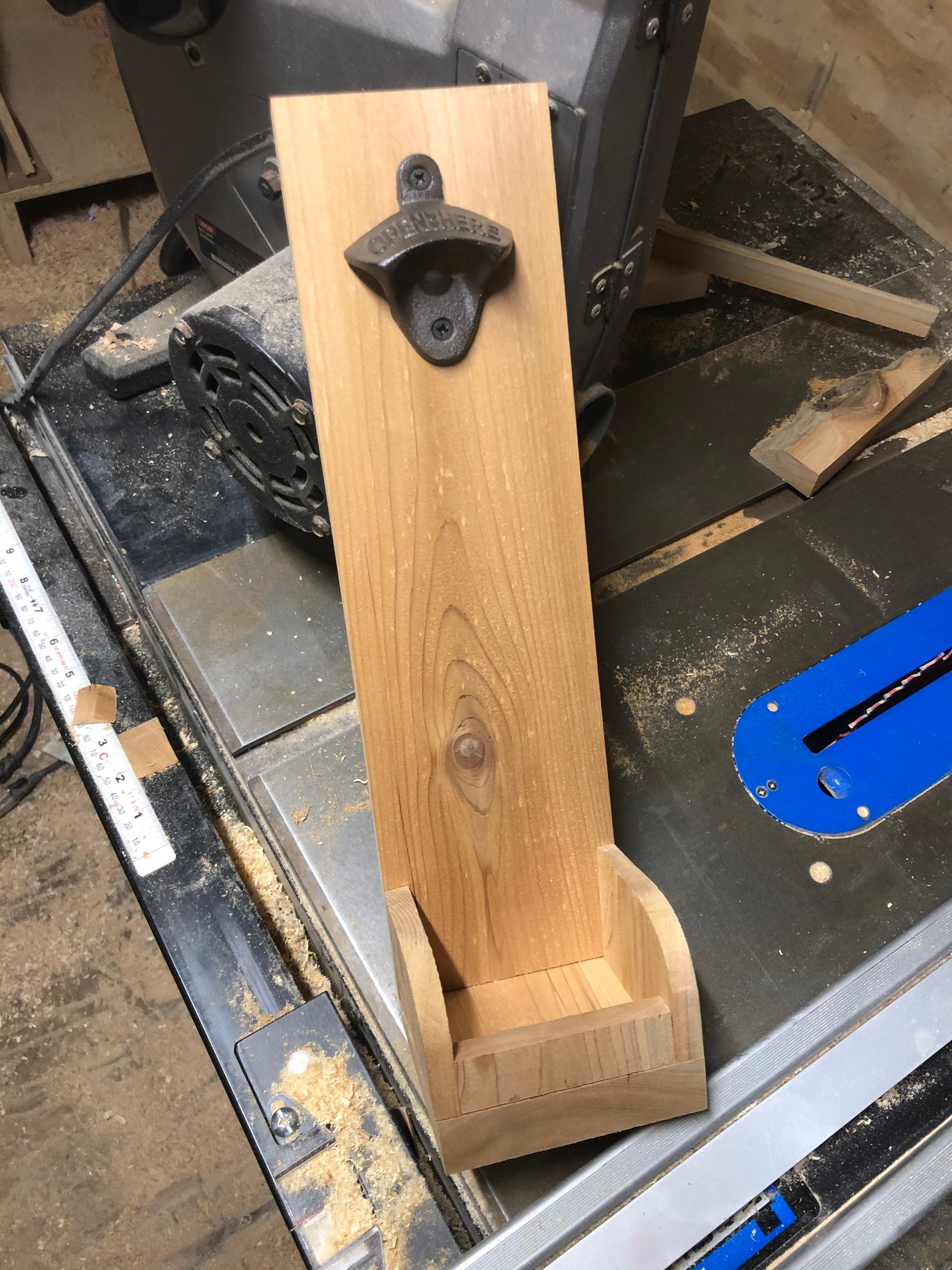 Wooden wall hanging bottle opener Etsy