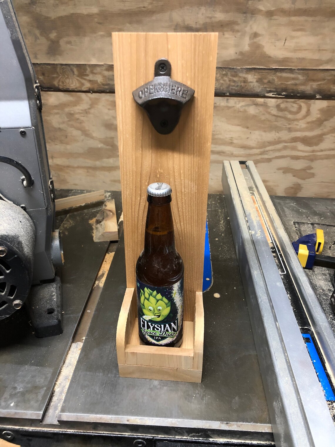 Wooden wall hanging bottle opener Etsy