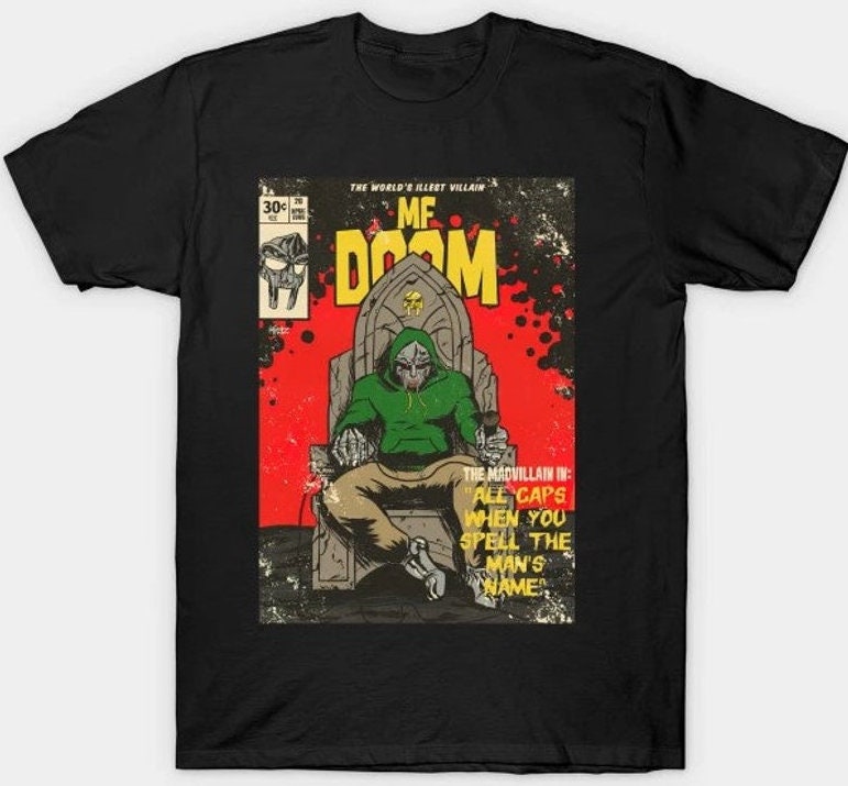 Mf Doom ALL CAPS T-Shirt Mf Doom Gift Unisex shirt | Etsy