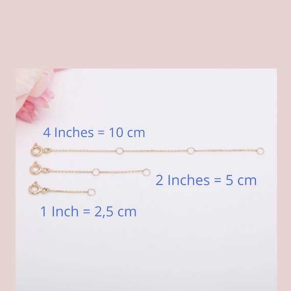 14 K GOLD 1 Inch Extender for Necklace Gold Chain Extender Etsy