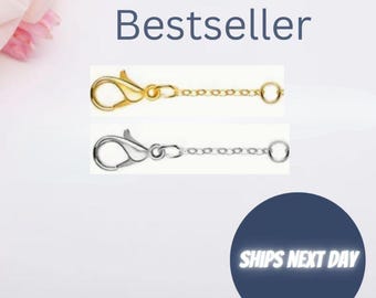 Verstelbare sieradenverlenger in zilver of goud | Ketting- en armbandlengte verlengketting voor dames, alledaagse minimalistische sieraden
