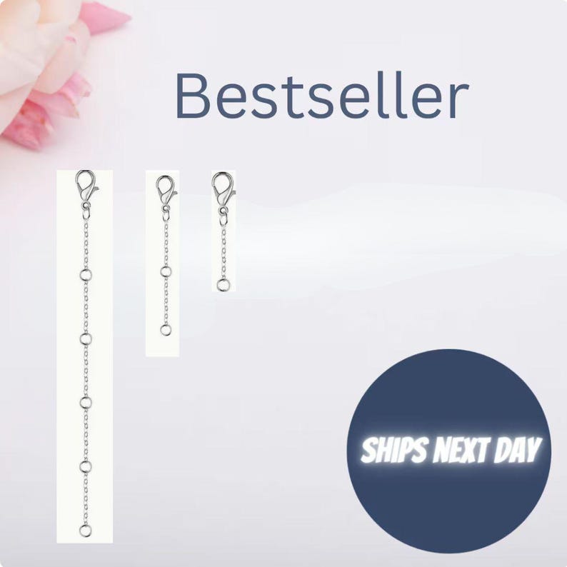Extensor de cadena ajustable de oro y plata de ley – Elegante y ajustable imagen 4