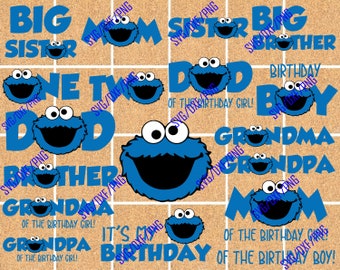 Download Cookie Monster Birthday Svg Etsy