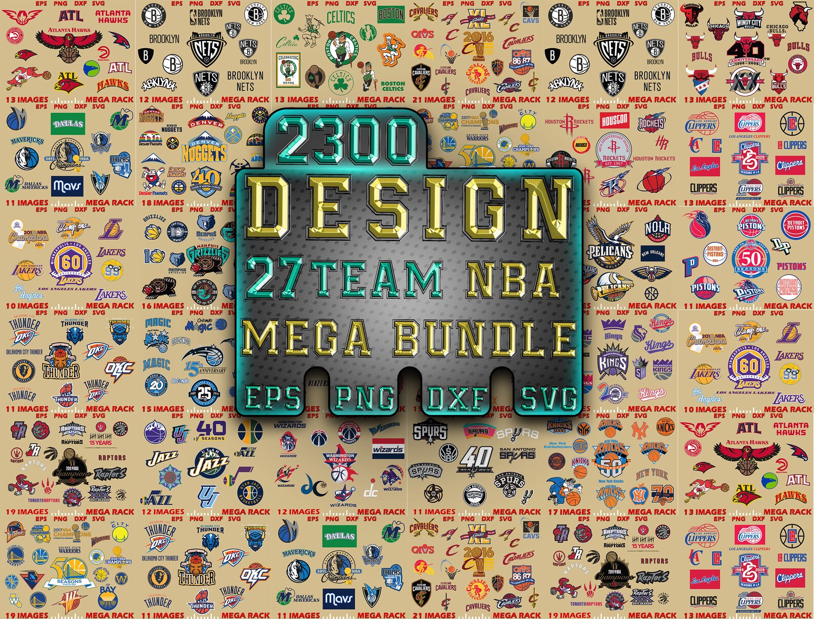 Download 2300 Design Mega Bundle NBA SVG27 Team SVG Package ...