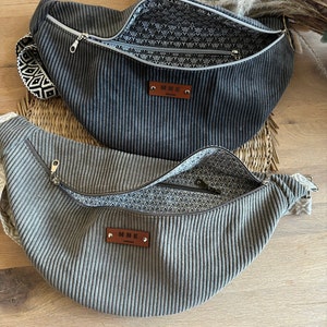 Sac banane velours cotelé